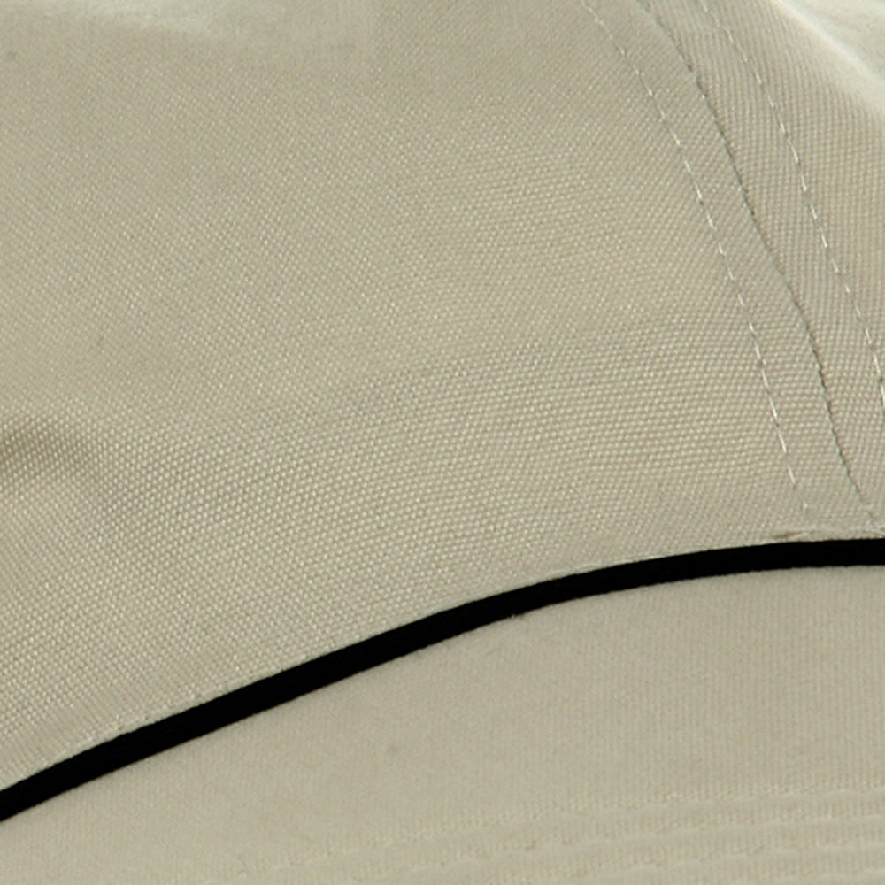 Piping Decoration Ladies Canvas Cap