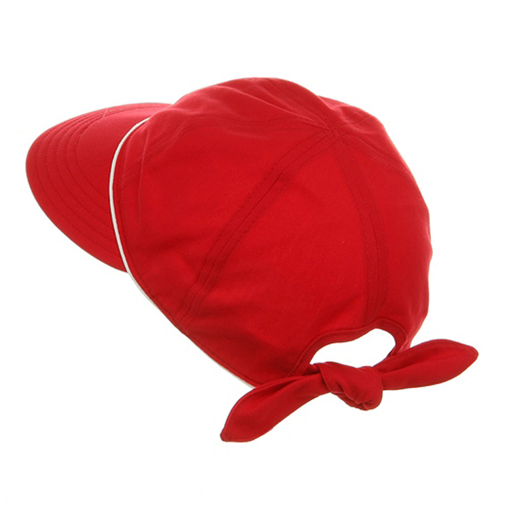 Piping Decoration Ladies Canvas Cap