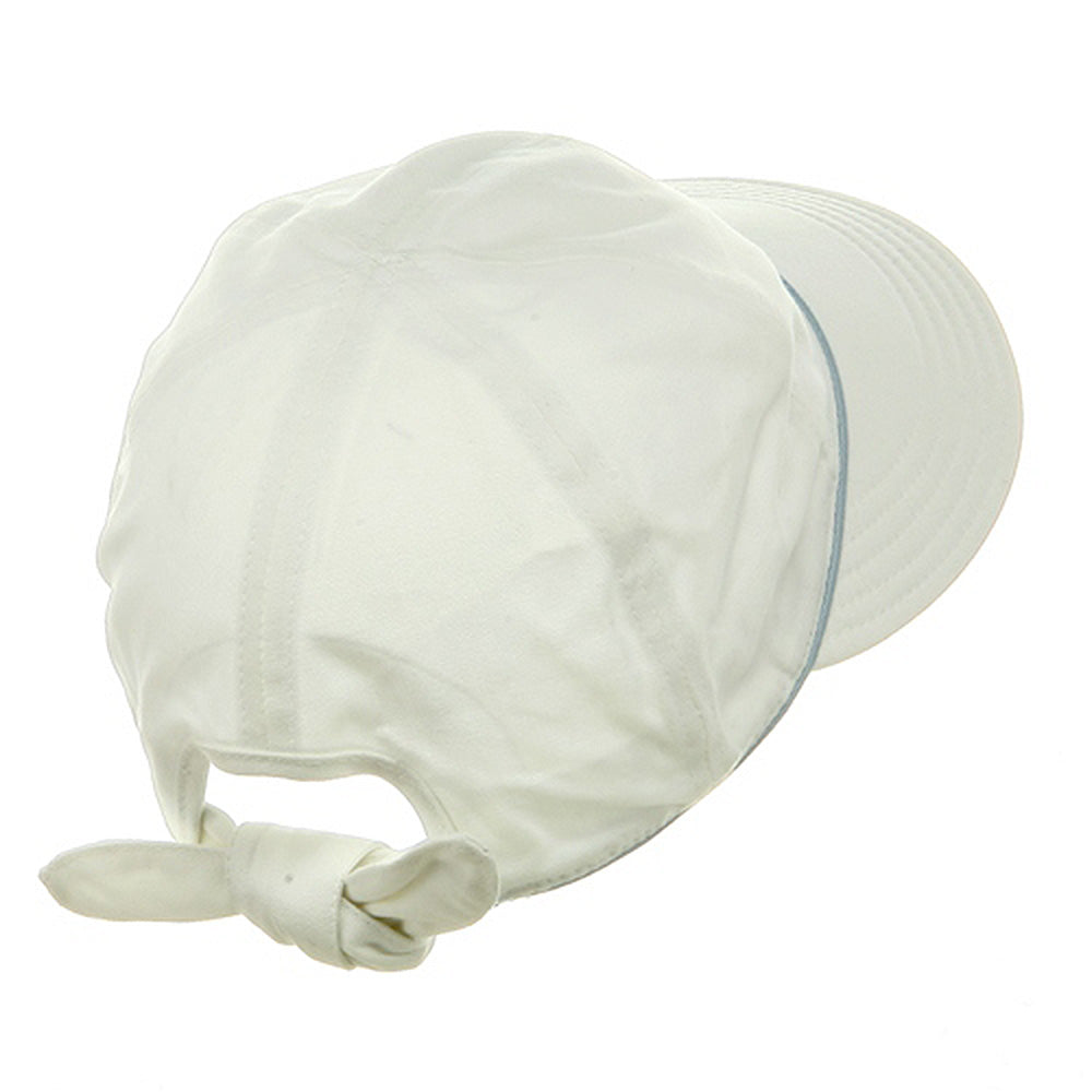 Piping Decoration Ladies Canvas Cap