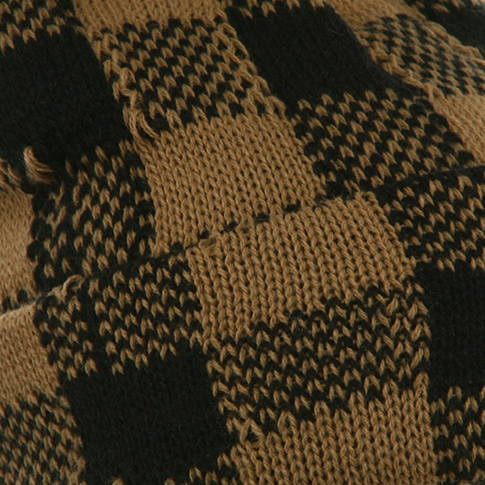 Buffalo Plaid Cuff Beanie Hat