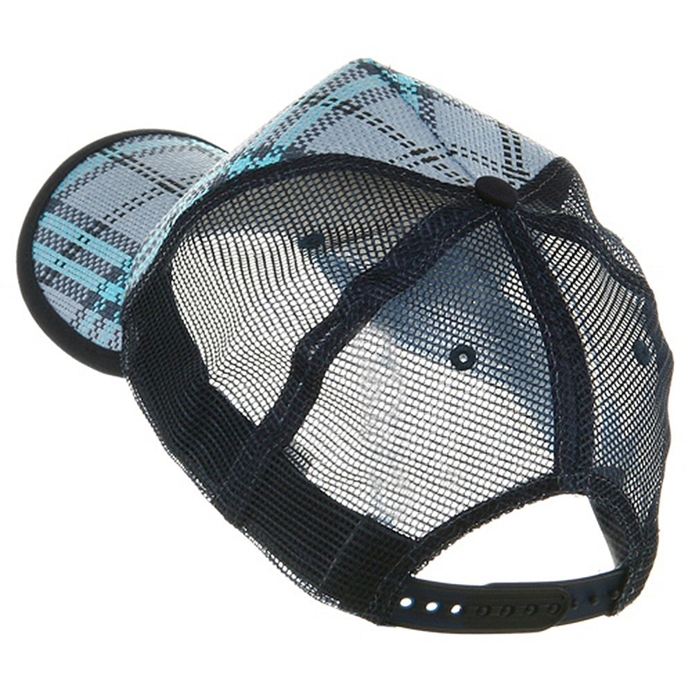Plaid Straw Trucker Caps