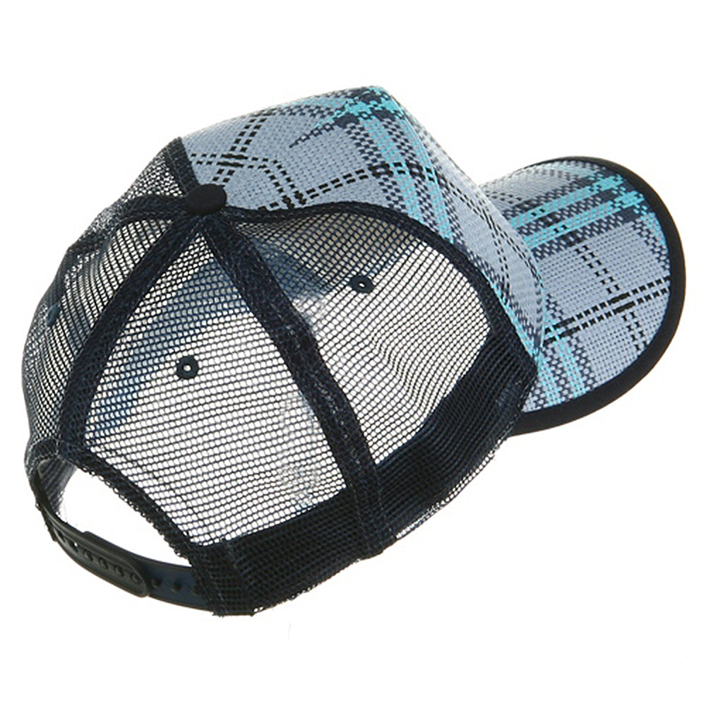 Plaid Straw Trucker Caps