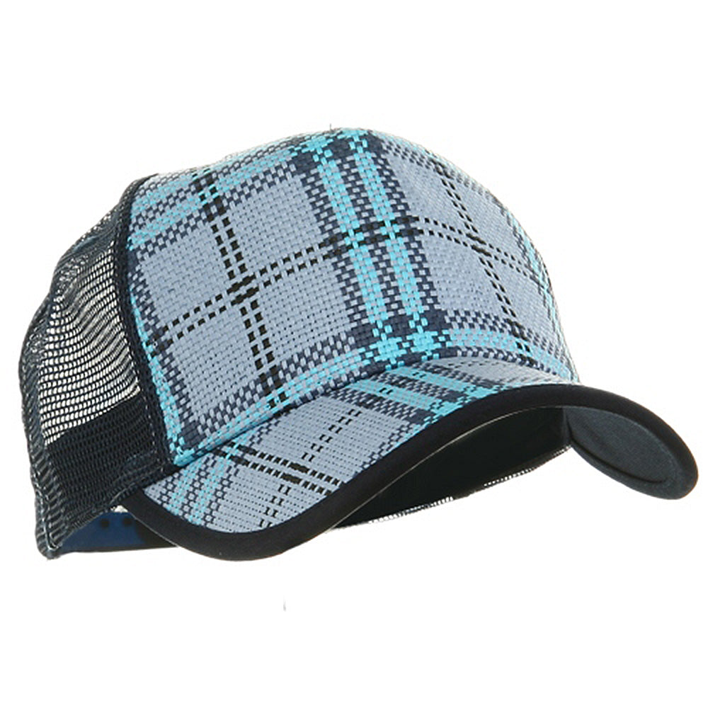 Plaid Straw Trucker Caps