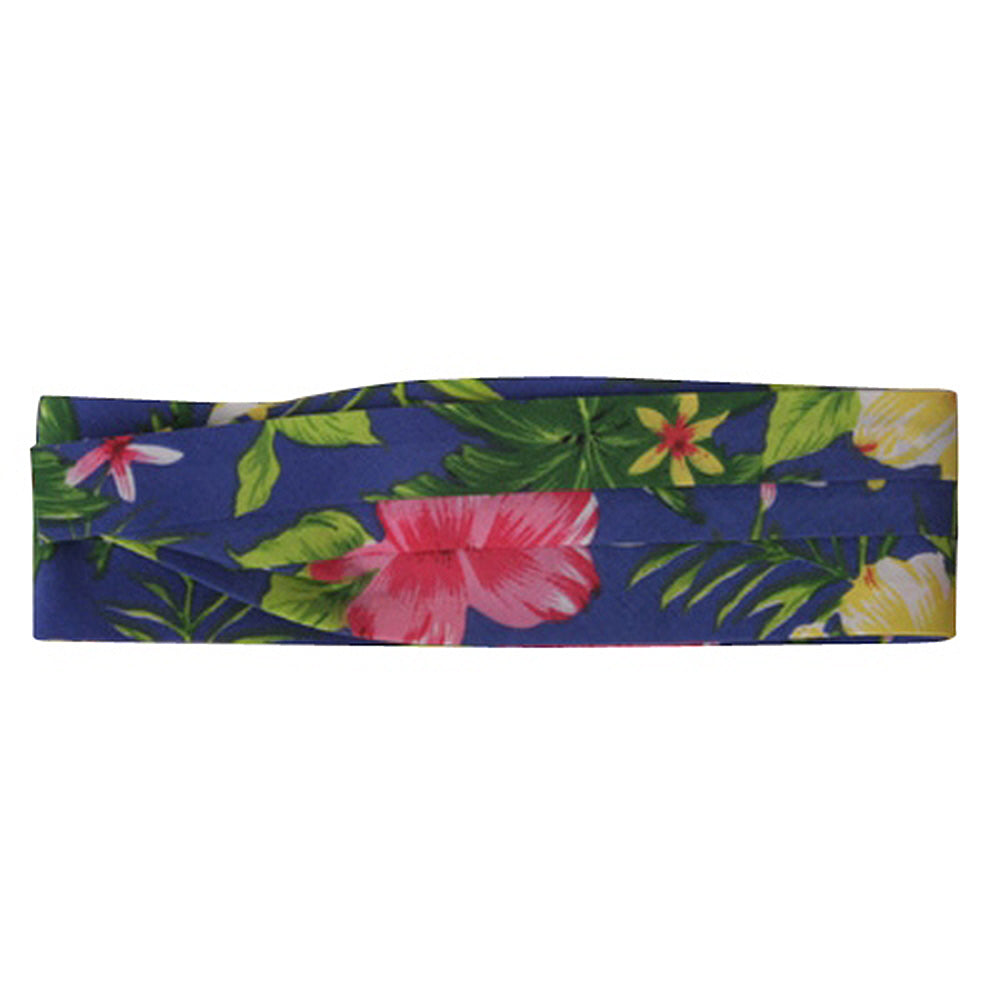 Pleated Palm Tree And Flower Hat band