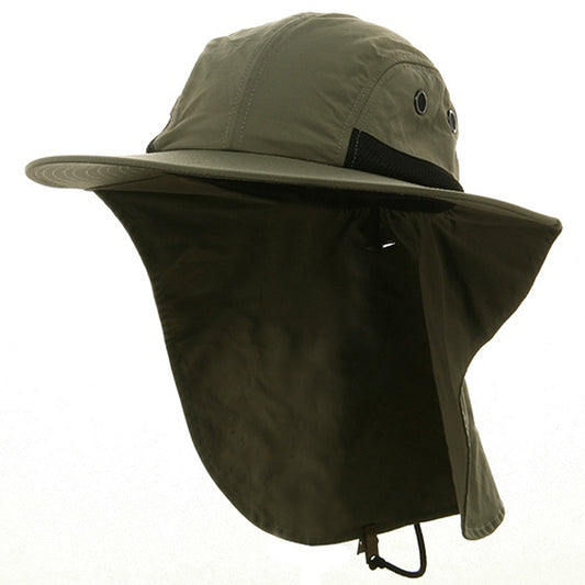 UV 4 Panel Large Bill Flap Hat