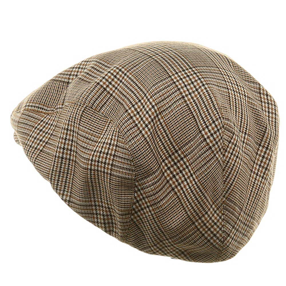 Big Size Elastic Plaid Fashion Ivy Cap
