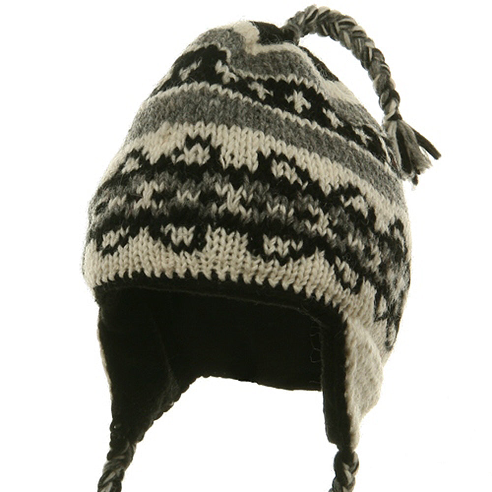 Ring Jacquard Knitting Beanie