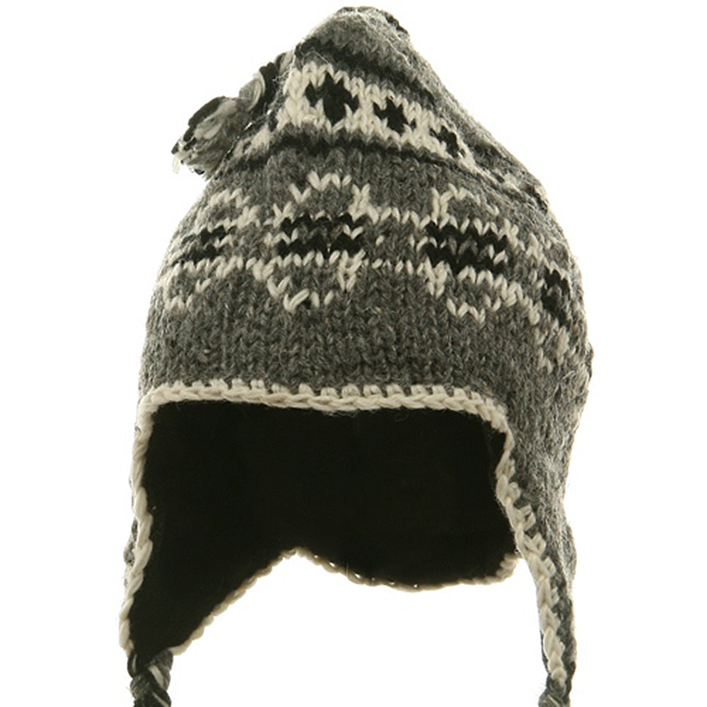 Ring Jacquard Knitting Beanie