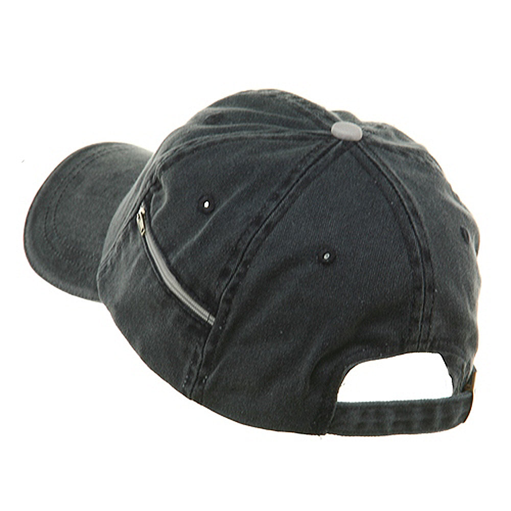 Low Profile Washed Side Zipper Pocket Cap
