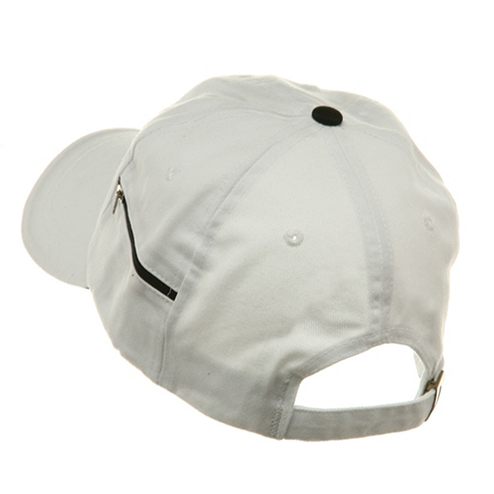 Low Profile Washed Side Zipper Pocket Cap