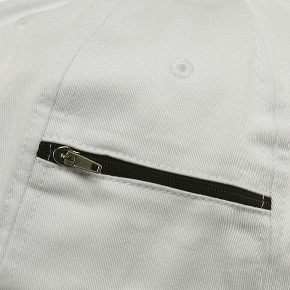 Low Profile Washed Side Zipper Pocket Cap