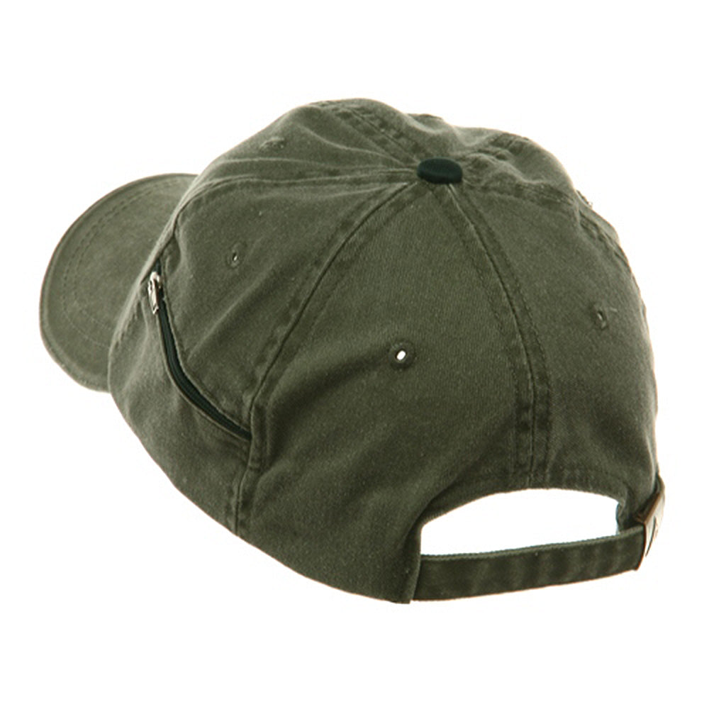 Low Profile Washed Side Zipper Pocket Cap