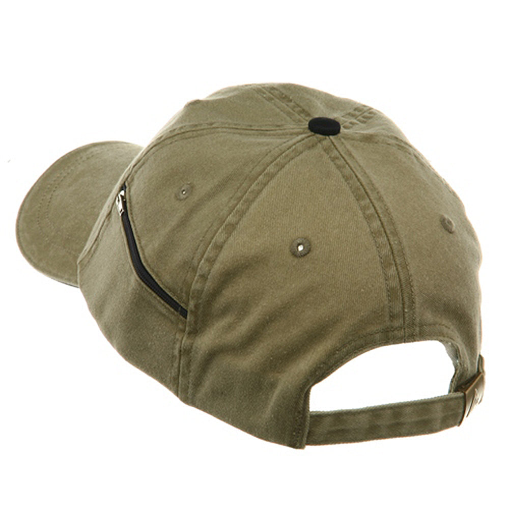 Low Profile Washed Side Zipper Pocket Cap