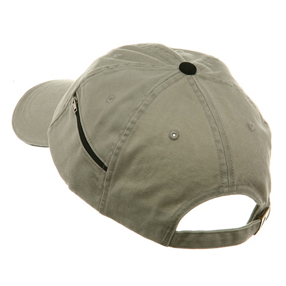 Low Profile Washed Side Zipper Pocket Cap
