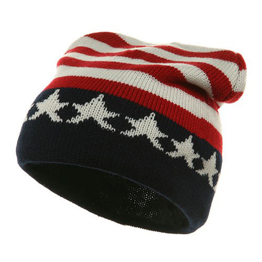 Printed Beanie USA Flag
