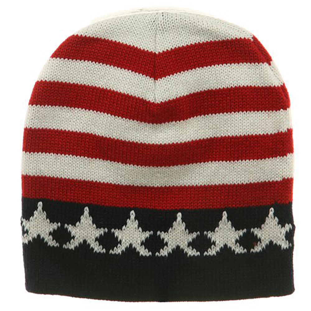 Printed Beanie USA Flag
