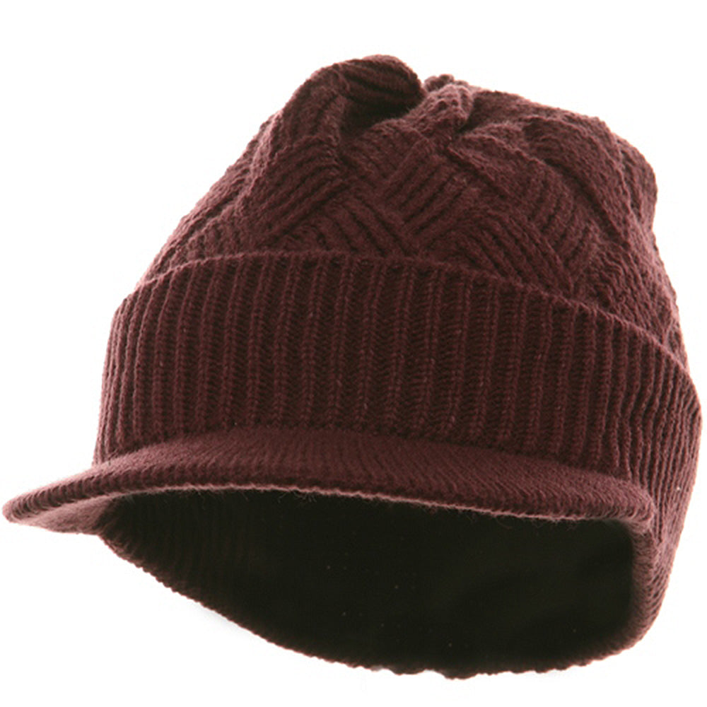 Acrylic Plain Beanie Visor