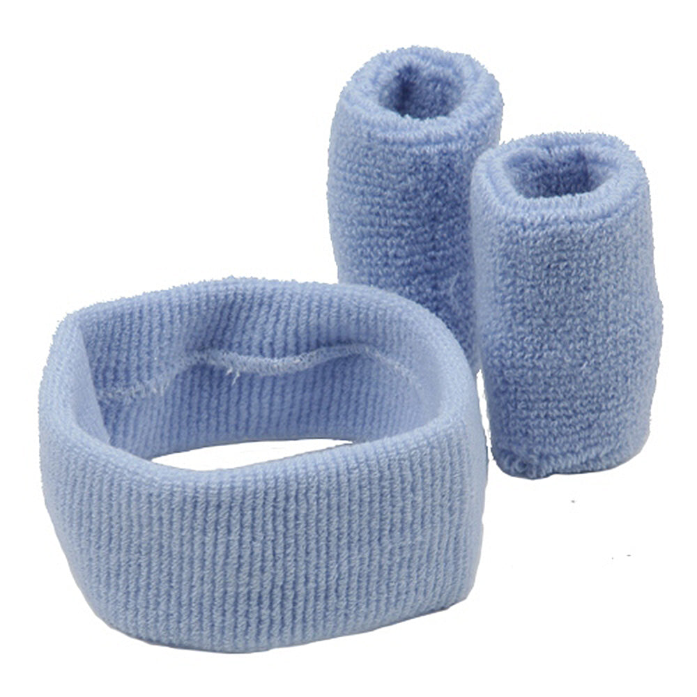 Solid Color Head and Wrist Band Set