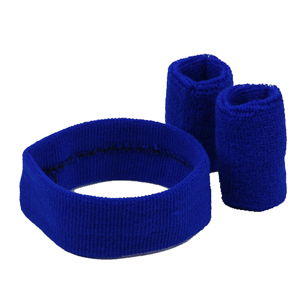Solid Color Head and Wrist Band Set