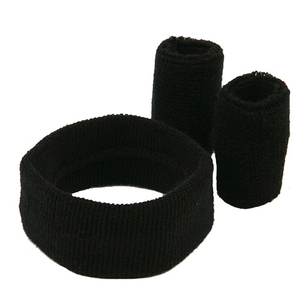 Solid Color Head and Wrist Band Set