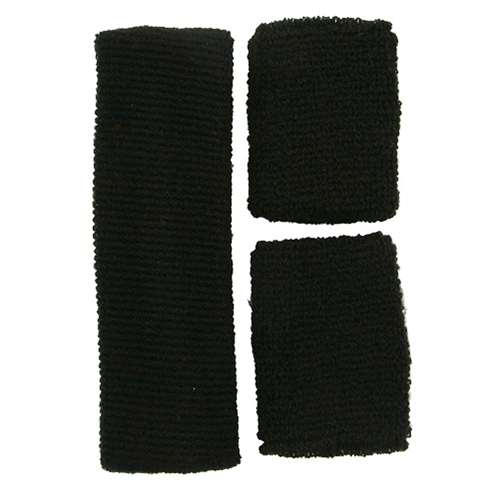 Solid Color Head and Wrist Band Set