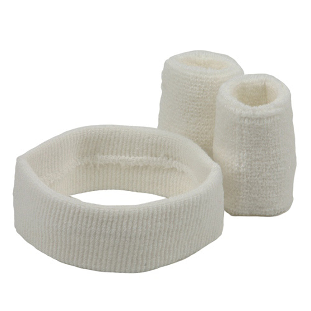 Solid Color Head and Wrist Band Set