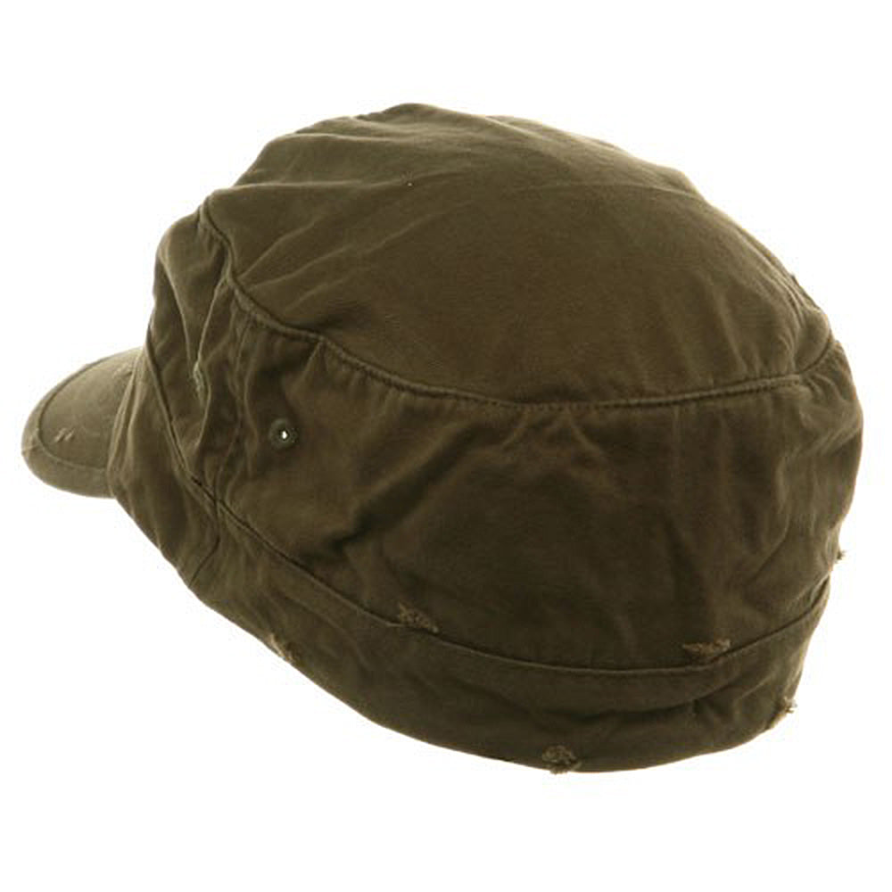 Washed Cotton Fitted Army Cap