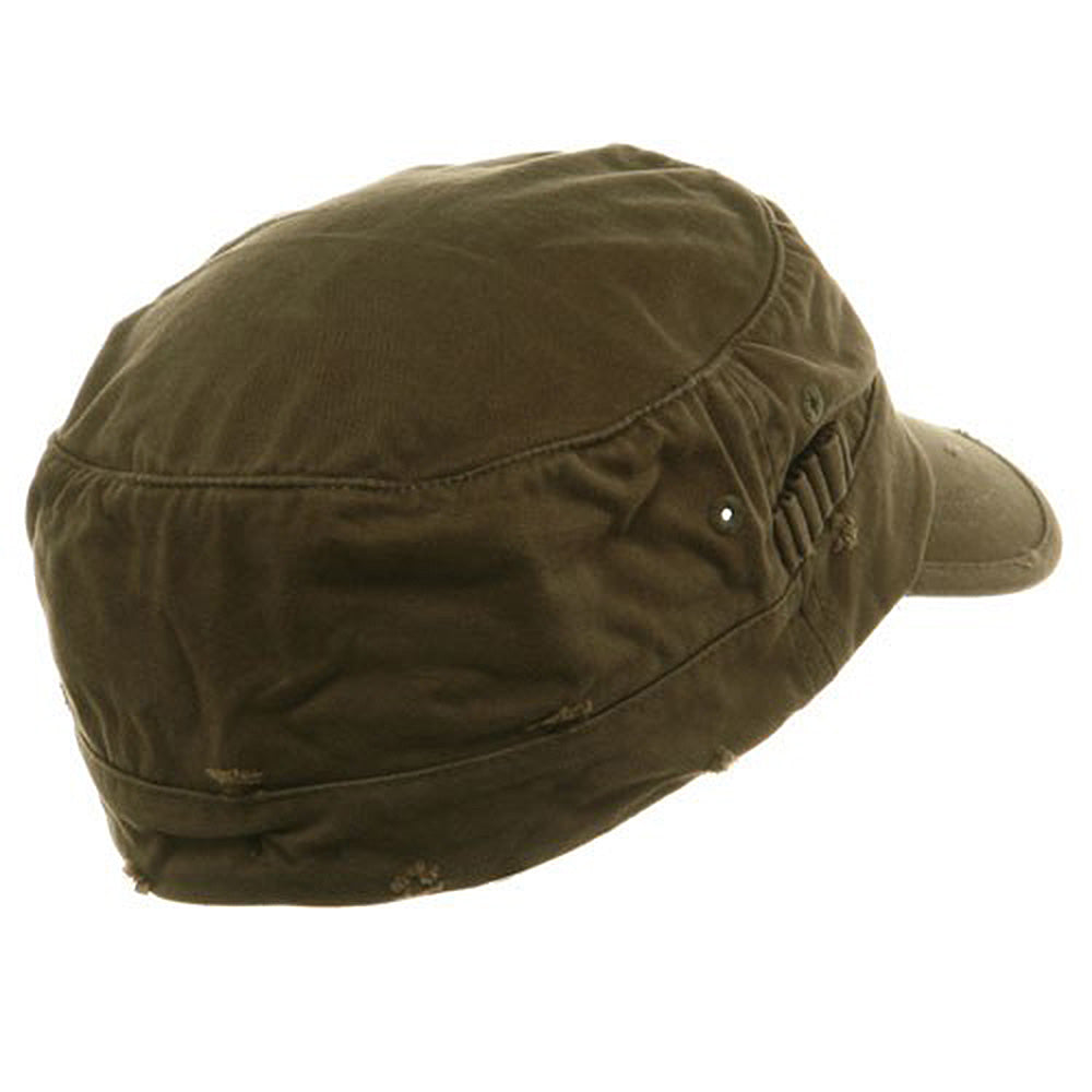 Washed Cotton Fitted Army Cap