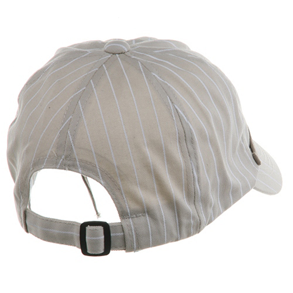 Ladies White Stripe 6 Panel Newsboy Hat