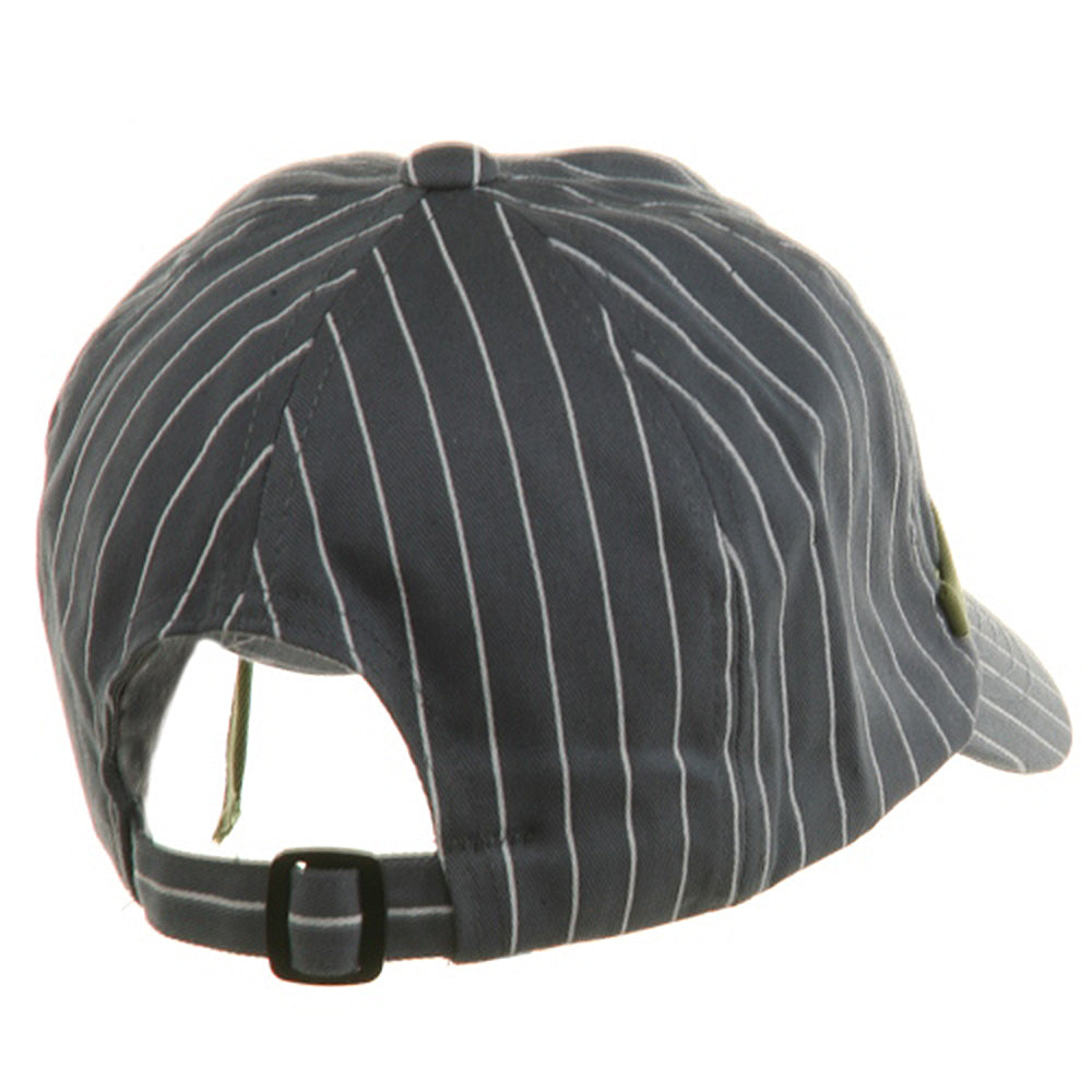 Ladies White Stripe 6 Panel Newsboy Hat