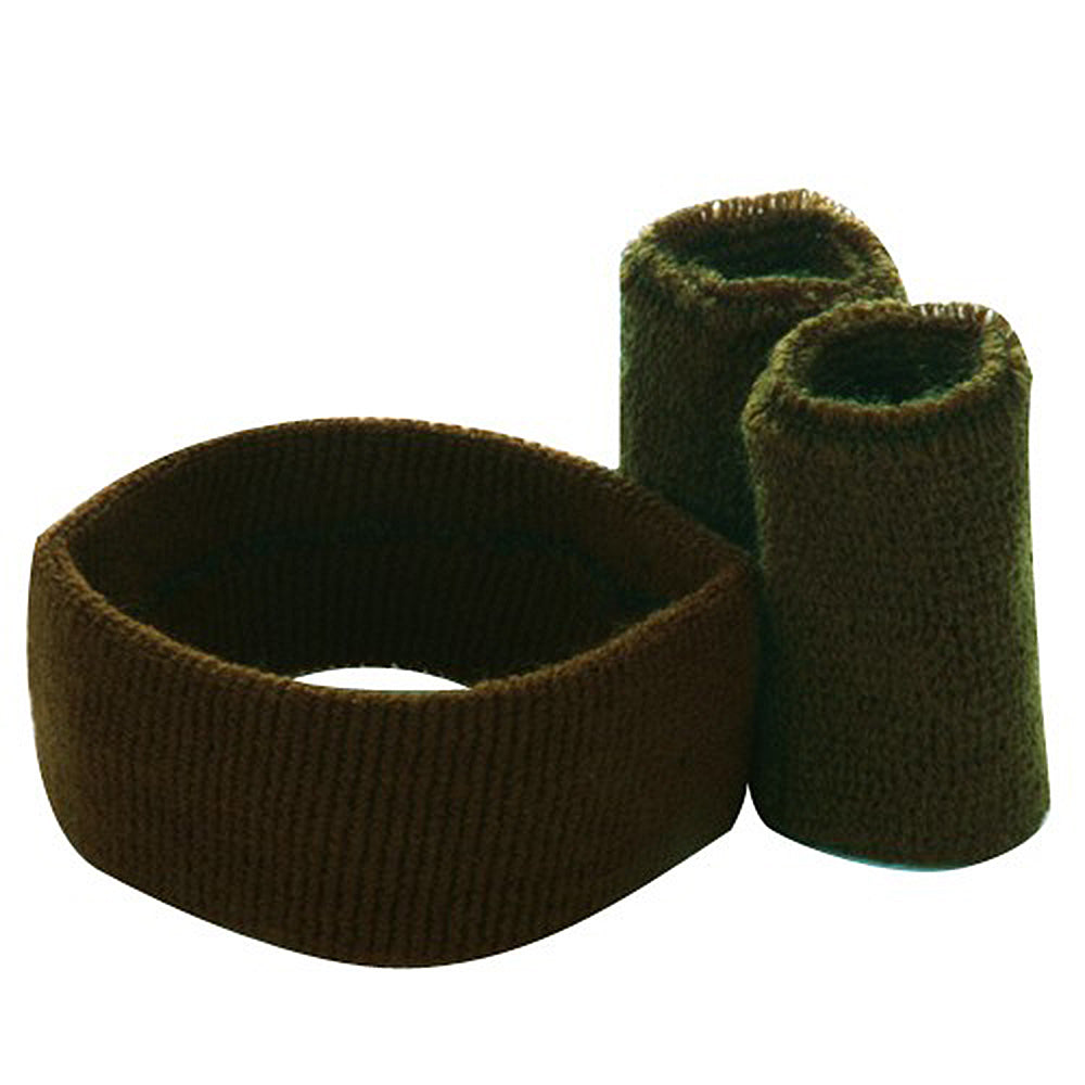 Solid Color Head and Wrist Band Set