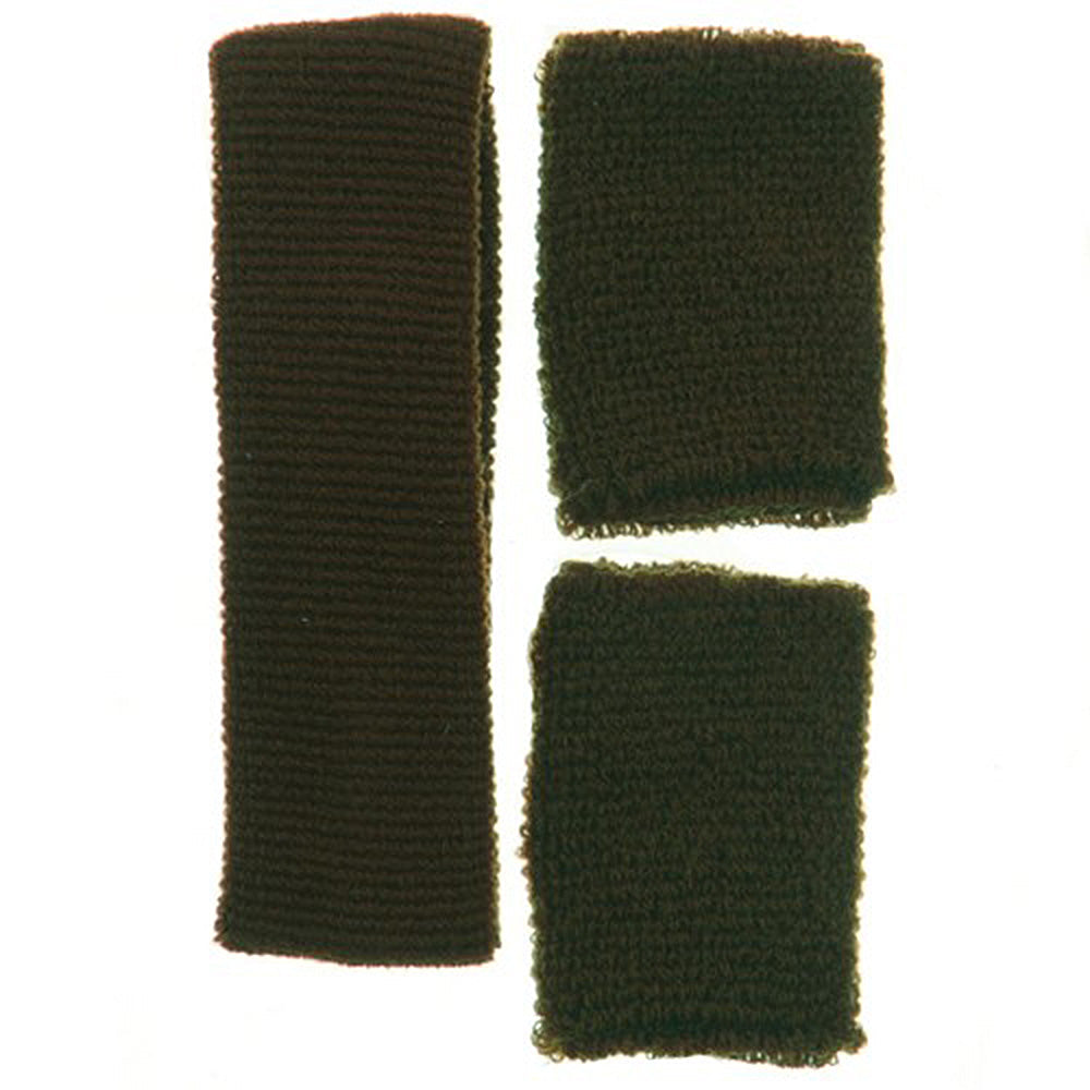 Solid Color Head and Wrist Band Set