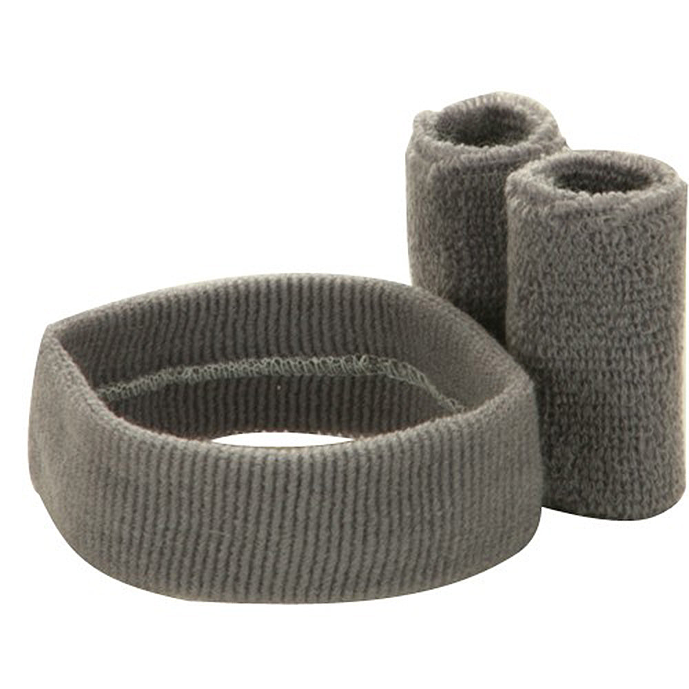 Solid Color Head and Wrist Band Set