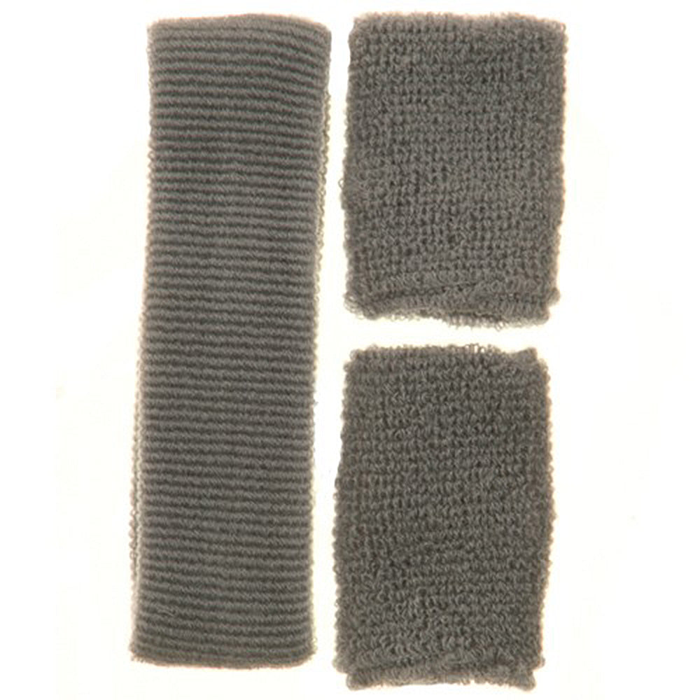 Solid Color Head and Wrist Band Set