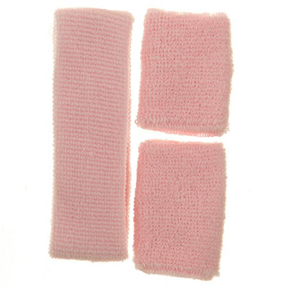 Solid Color Head and Wrist Band Set