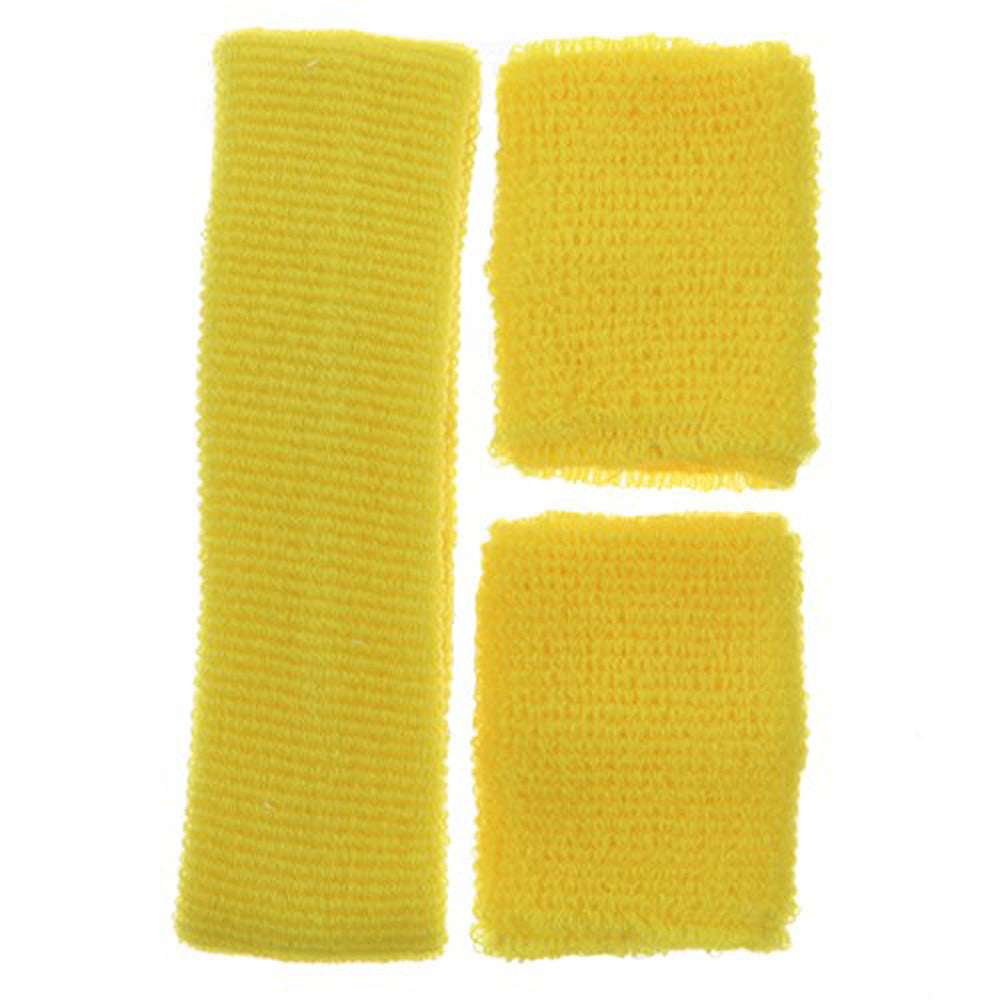 Solid Color Head and Wrist Band Set