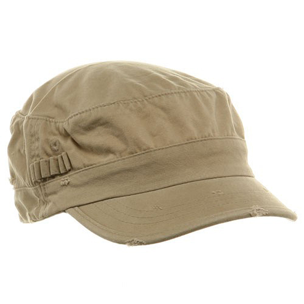 Washed Cotton Fitted Army Cap