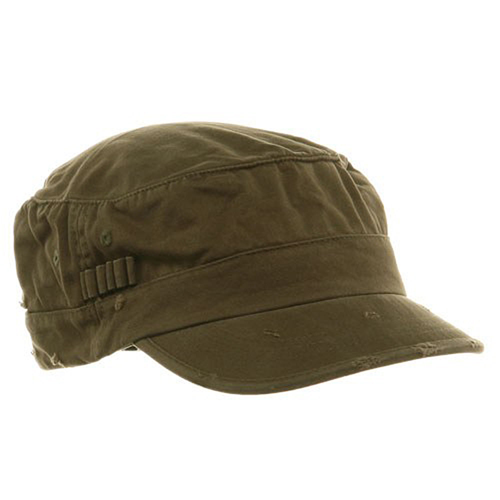 Washed Cotton Fitted Army Cap