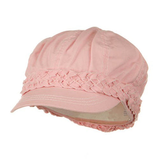 Ladies Brushed Canvas Newsboy Hat
