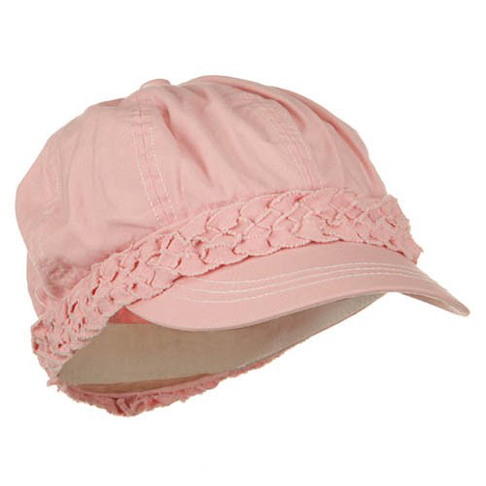 Ladies Brushed Canvas Newsboy Hat