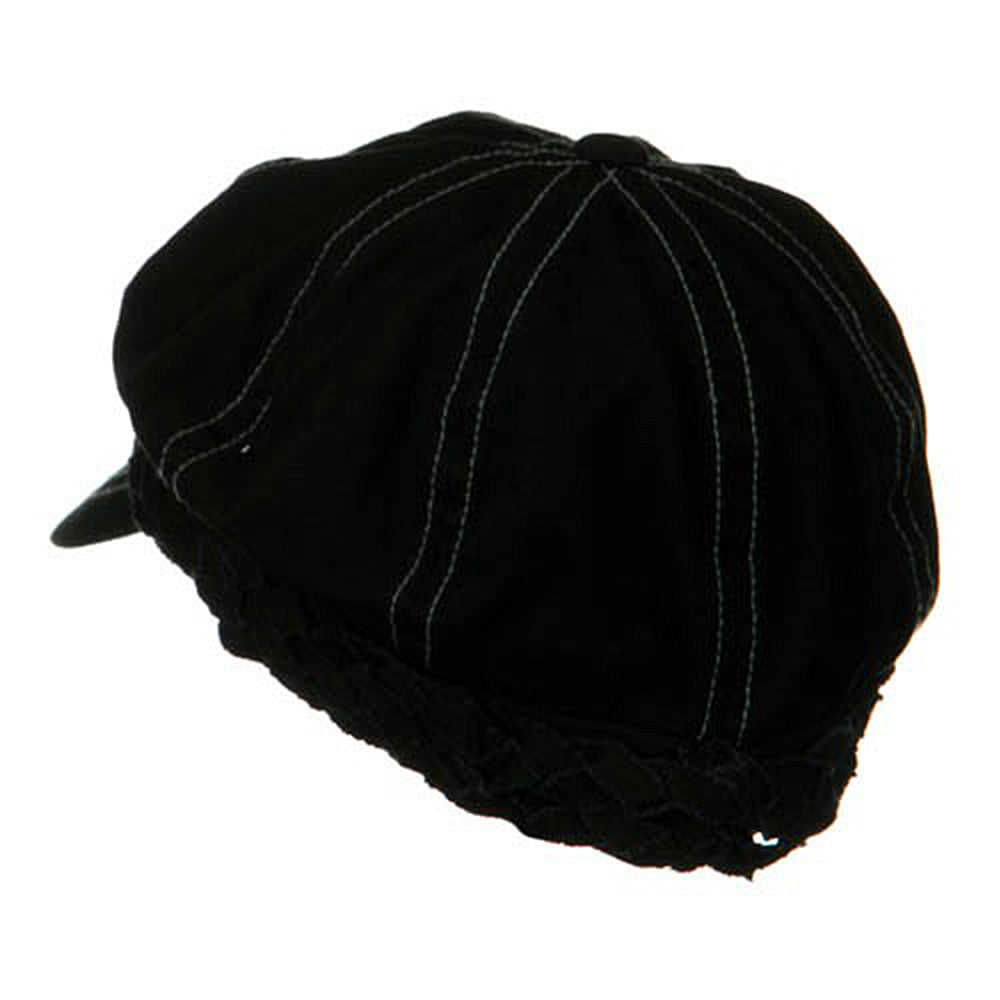 Ladies Brushed Canvas Newsboy Hat
