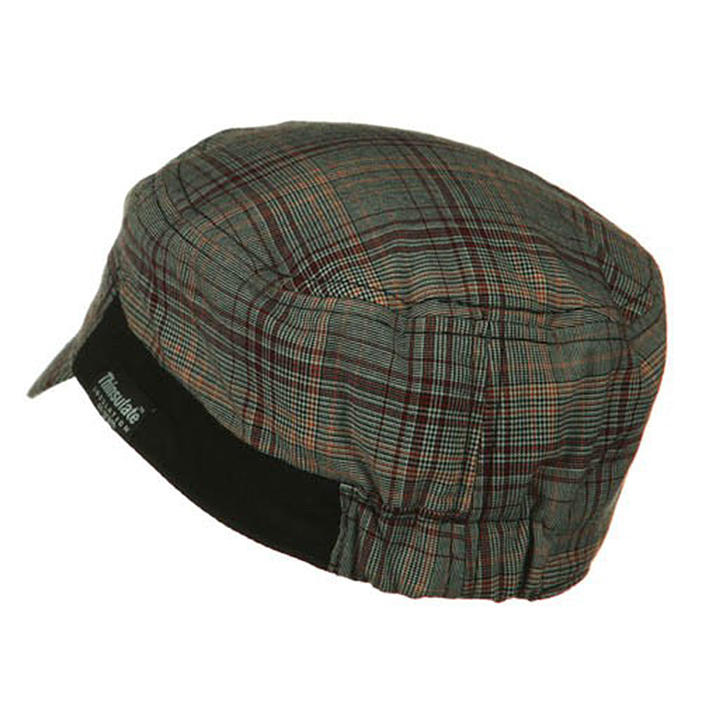 Fashion Plain Insulation Lining Army Cap
