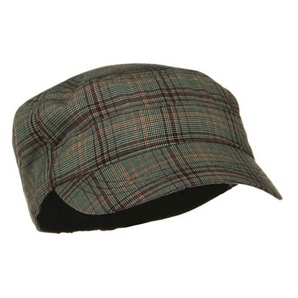 Fashion Plain Insulation Lining Army Cap
