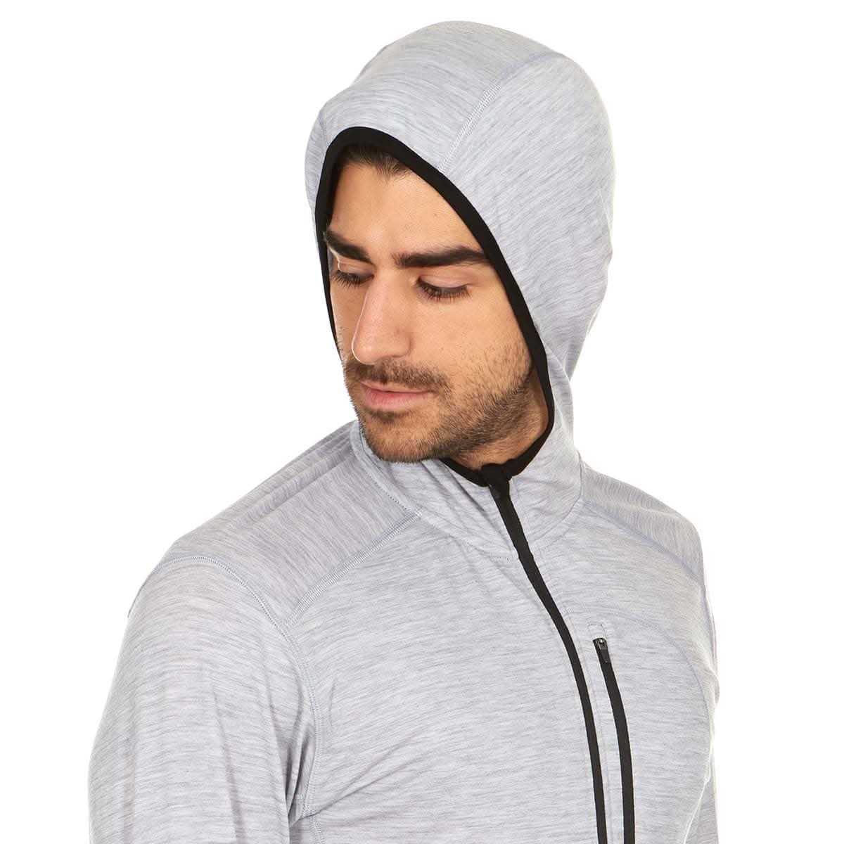 Men's Wool 1/4 Zip Merino Sun Hoodie - Microweight