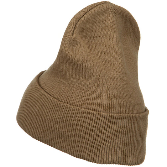 Big Stretch Plain Cuff Long Beanie