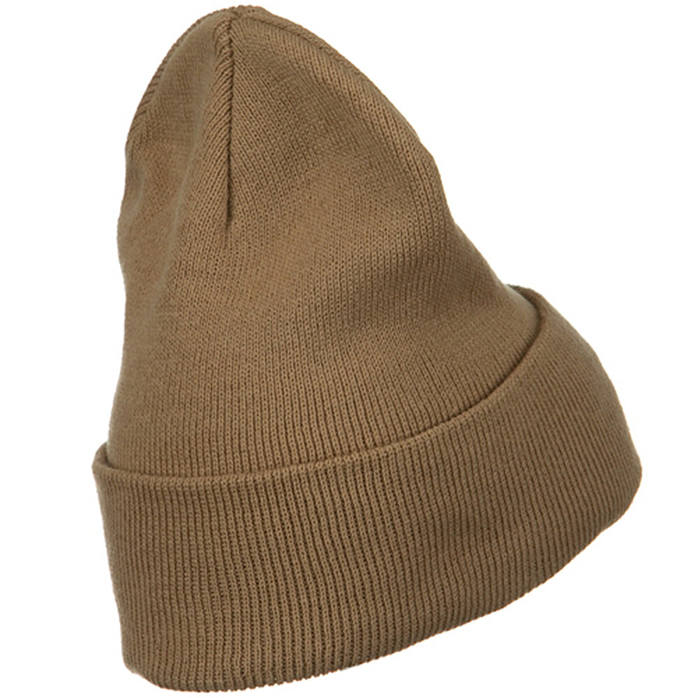 Big Stretch Plain Cuff Long Beanie
