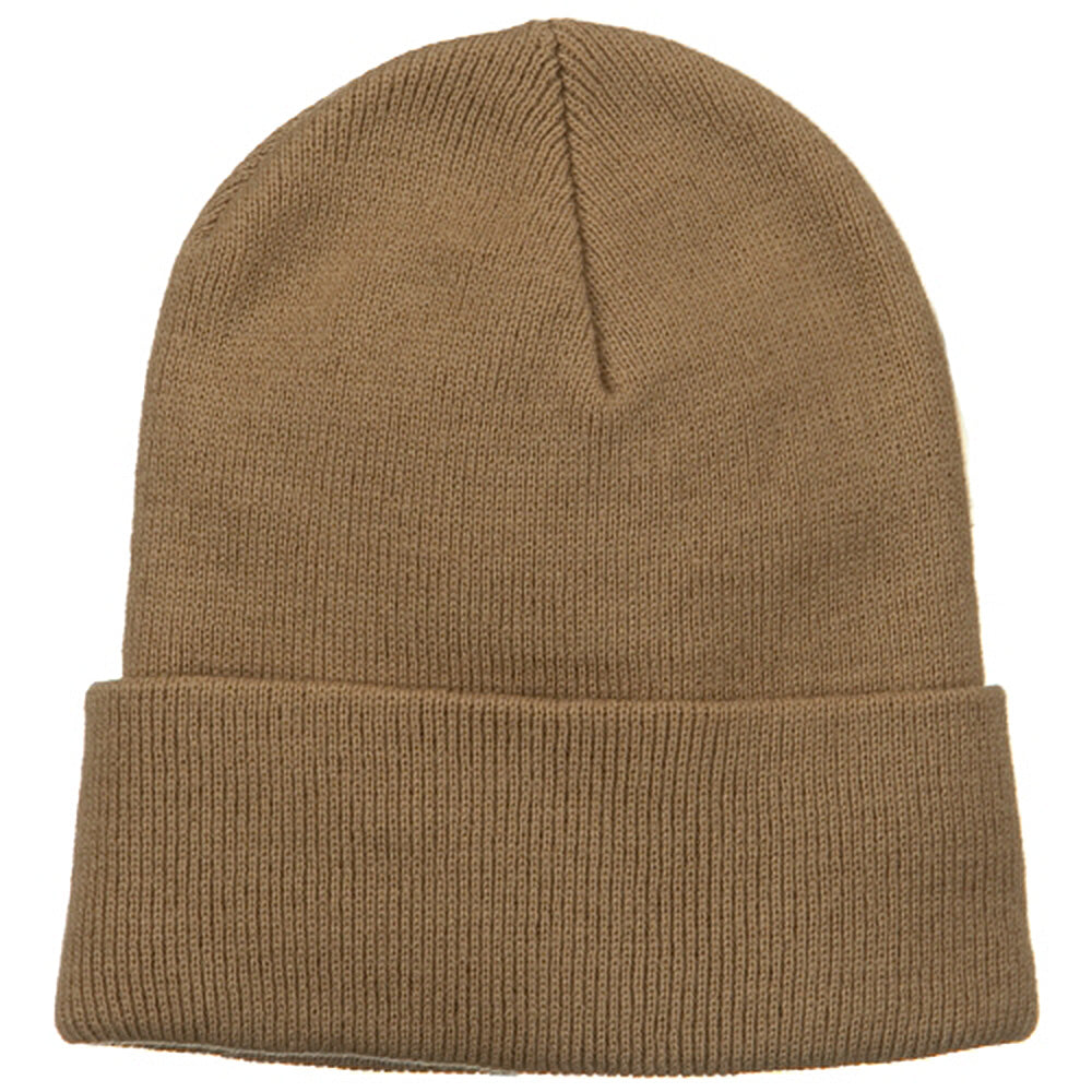 Big Stretch Plain Cuff Long Beanie