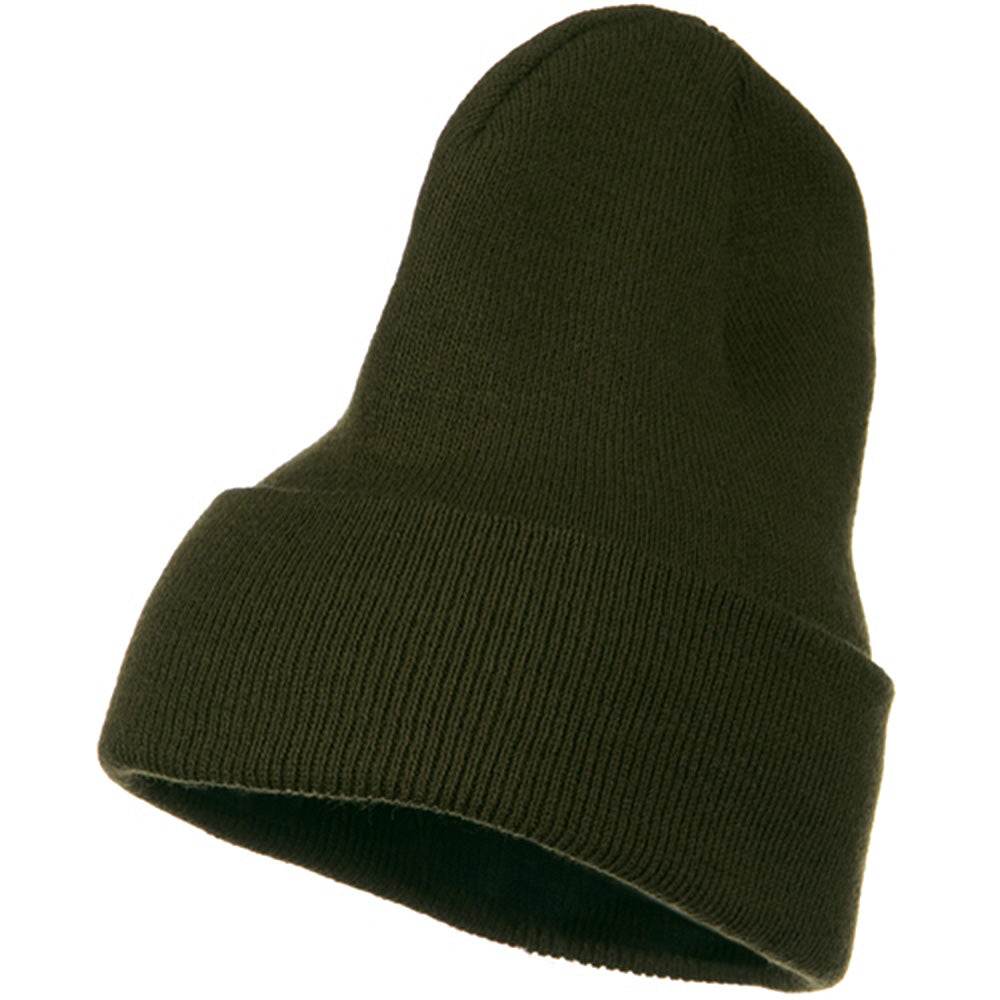Big Stretch Plain Cuff Long Beanie