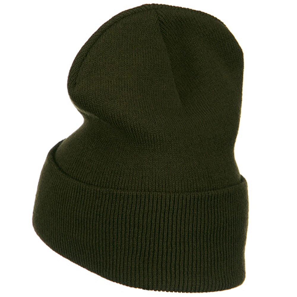 Big Stretch Plain Cuff Long Beanie