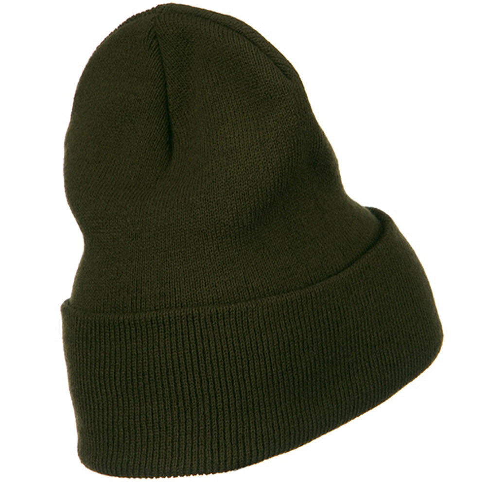 Big Stretch Plain Cuff Long Beanie